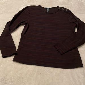 Lauren Ralph Lauren Petite Striped Cotton Sweater size P/M